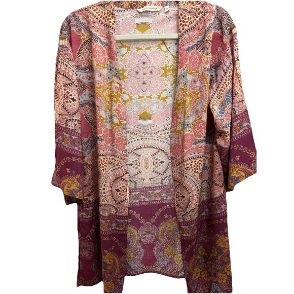 Soft Surroundings Topper Kimono Jacket Duster Open Front Boho Hippie XS - Picture 1 of 8